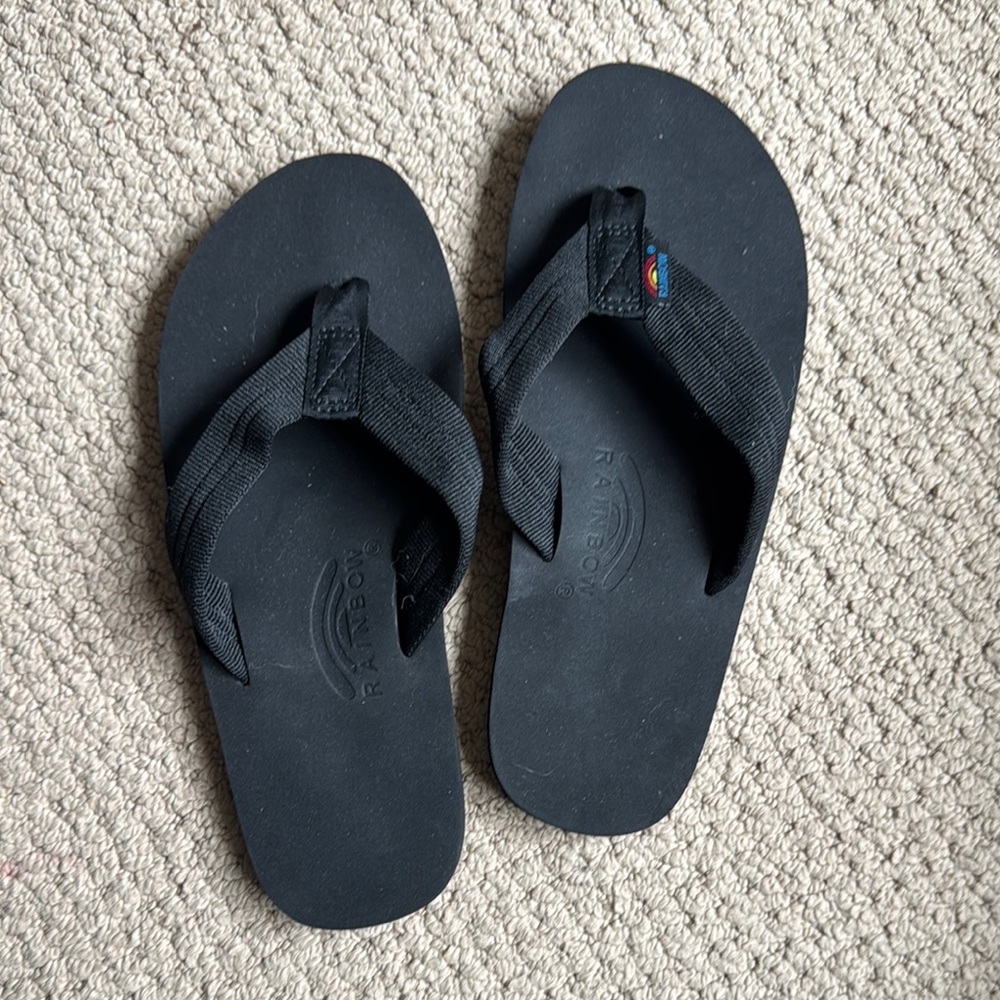 Rainbow Classic Black Sandals